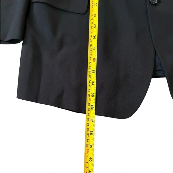 Pronto Uomo Mens Black Blazer Sports Coat Wool Size 48 X Tall - Picture 2 of 7